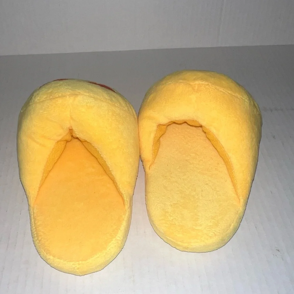 Emoji Emoticon Slip On Stuffed Emoji Plush Slippers Yellow